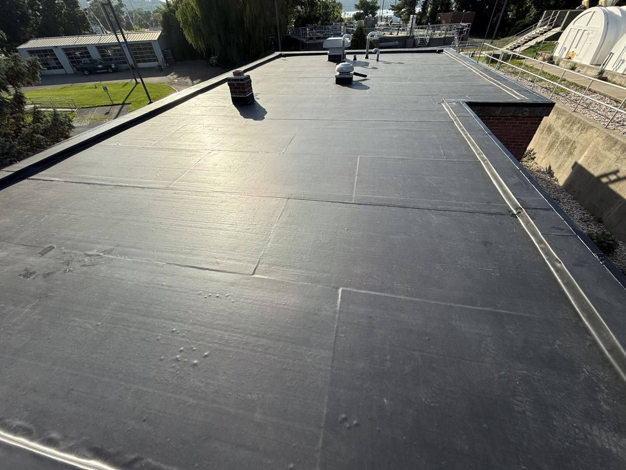 Commercial flat roof replacement - after