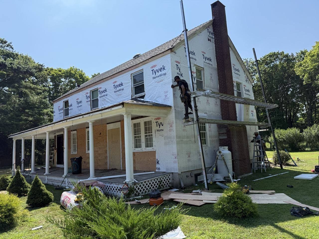 Siding: house wrap to finished siding - in progress